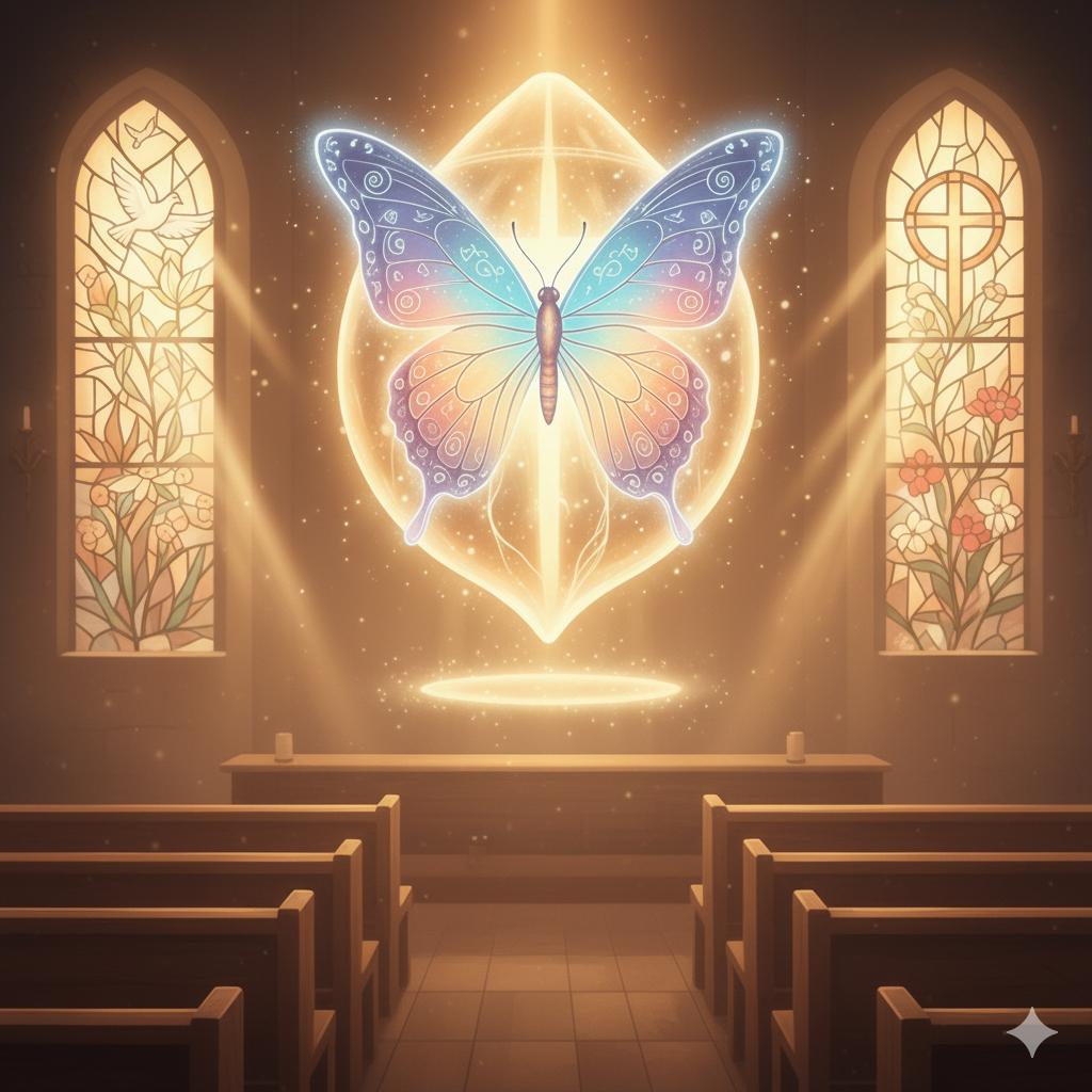 Butterfly imagery representing the Chrysalis experience